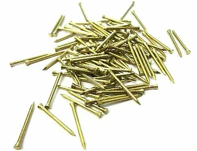 SOLID BRASS PANEL PINS 20mm 25mm 30mm 40mm 50mm CHOOSE QTY • £3.66