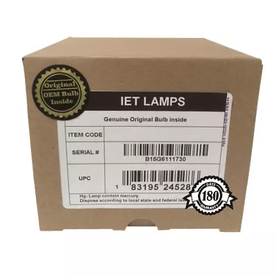 $149.99 • Buy IET Genuine OEM Replacement Lamp For Panasonic PT-F200NTEA Projector Ushio Bulb