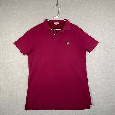 Burberry Brit Shirt Adult 2XL XXL Red Short Sleeve Casual Polo Logo Men's • $25.99