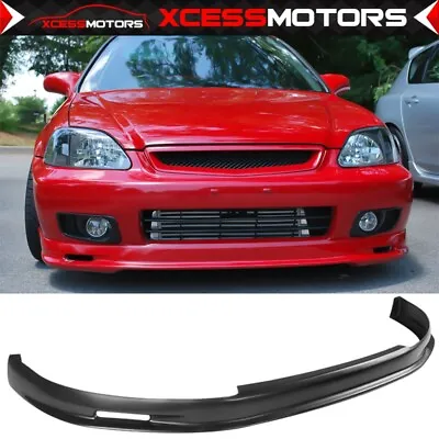 Fits 99-00 Honda Civic EK Mug Style Front Bumper Lip Spoiler Unpainted PP • $59.99