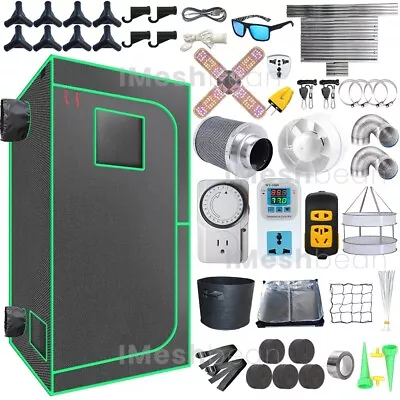 40 X40 X80 Complete Grow Tent Kit W/LED Full Spectrum Grow Light Air Ventilation • $193.29