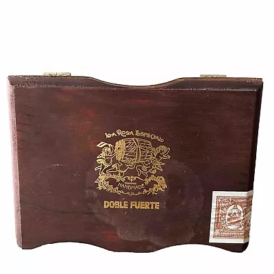 Vintage La Rosa Especial New Orleans #3 Hinged Wooden Cigar Box • $19.99