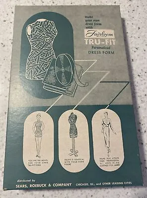 Rare - Fairloom TRU FIT Make Your Own Personalized Dress Form Mannequin Sears • $24.99