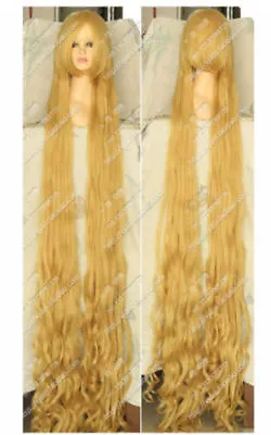 Blonde Tangled Rapunzel 150CM Long Wavy Curly Cosplay Party Wig Hair • £53.99