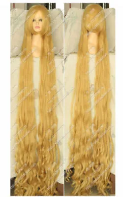 Blonde Tangled Rapunzel  200CM Long Wavy Curly  Party Wig • £54.43