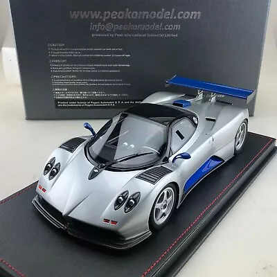 1/18 Peako Pagani Zonda C12 Monza Silver / Blue Limited 100 Pcs • $499.99