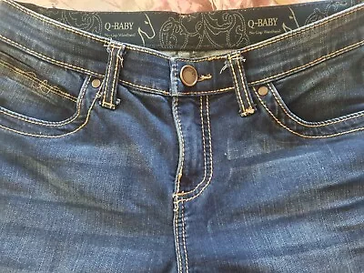 WRANGLER BABY Q WOMENS JEANS WRQ20NR 3/4 X 34 DARK • $50