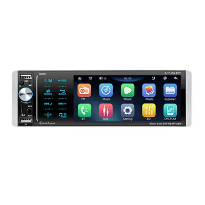 5.1in Car Radio 1 Din Carplay Bluetooth Stereo Receiver Touch Screen MP5 Player • $84.50