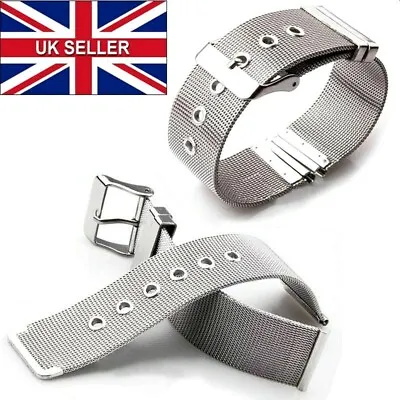 £4.99 • Buy Mesh Milanese Watch Strap Band Bracelet Stainless Steel Replacement 18 20 22 Mm 
