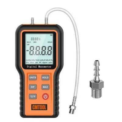 $42.99 • Buy Digital LCD Manometer Dual Port HVAC Air Vacuum Gas Pressure Gauge Tester Meter 