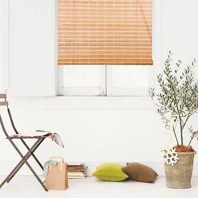 Natural Bamboo Roll Up Window Blind Roman Shade Sun Shade WB-9A1 (W42  X H72 ) • $31.91