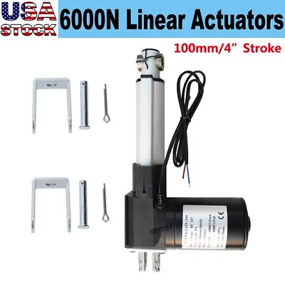 4  6000N Electric Linear Actuator 1320 Pound Max Lift Heavy Duty 12V DC Motor CL • $44.99