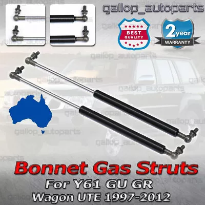 Pair For Nissan GU GR Patrol Bonnet Gas Struts Wagon Ute Y61 1997-2012 • $19.10