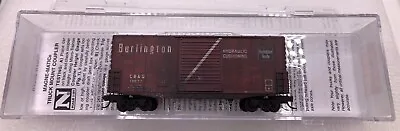 N Scale Micro-Trains Chicago Burlington & Quincy 40’ Hy-Cube Box Car CB&Q 19837 • $20