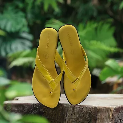 Vintage Damiani’s Yellow Sandles Made In Italy • $25.75