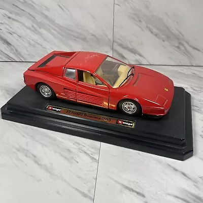 Vintage Burago Ferrari Testarossa 1984 1/24 Made In Italy Die Cast Model Car • $24.95