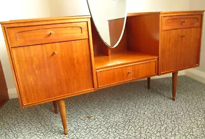 £69 • Buy White And Newton 1960s Mid Century Teak Stunning Bedroom Dressing Table & Mirror