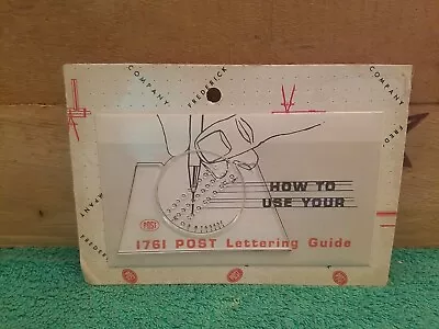 Teledyne Frederick Post Lettering Guide 1761  With AF-573 Manual Vintage USA • $4.21