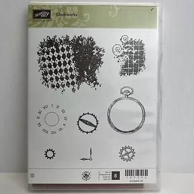 Stampin Up!  Clockworks  Cling Stamp Set - Layered Vintage Watch Gears Steampunk • $14.95