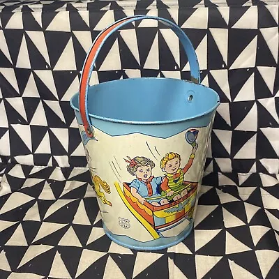 Vintage J. Chein Sand Bucket Pail Coney Island Beach Amusement Park • $10