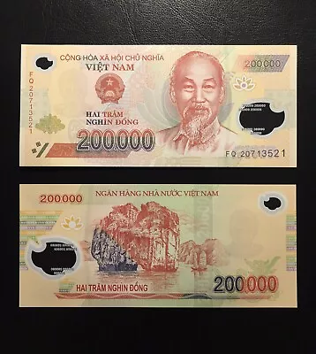 Vietnam 200000 Dong Polymer 2020 Pick 123 UNC - GEM UNC • $15