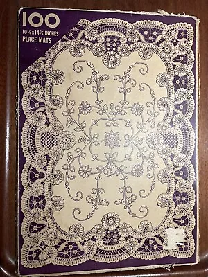 Vintage 1942 Paper Lace Place Mats Doilies Milapaco 11 Pc Placemats Milwaukee • $15