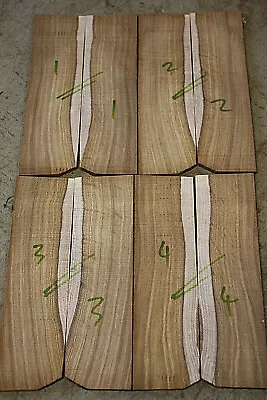 ENGLISH LABURNUM Bookmatched Guitar Headplate Veneer Inlay Set • £4.95