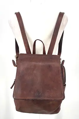 Tignanello Womens Dark Brown Genuine 100% Leather Mini Backpack Soft Magnetic • $42