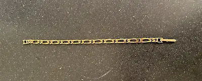 Vintage Signed Monet Gold Tone Rectangular Chain Link Bracelet 8 Inches • $19.99