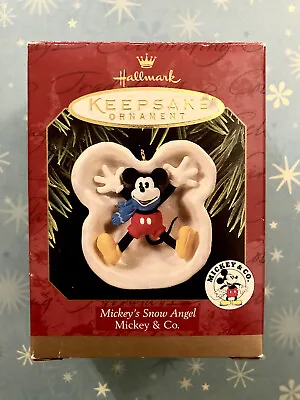 HALLMARK 1997 Mickey's Snow Angel Disney Mickey Mouse ORNAMENT • $11.95