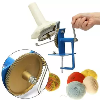 Large Metal Yarn Winder Hand Shake Needlecraft Fiber Wool String Ball Knitting • £27.68