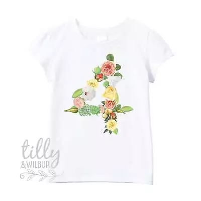 Four Year Old Birthday Girl Tee • $31.45