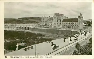 Aberystwyth Wales The College And Parade OLD PHOTO • £5.57