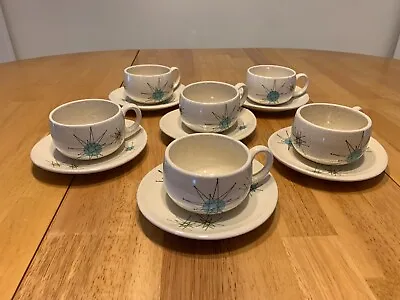 Franciscan • Starburst  • Cup & Saucers • Set Of Six • Immaculate! • $100