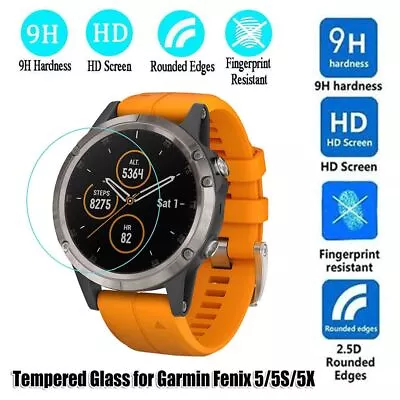 HD 9H Protective Film For Garmin Fenix 5 5X 5S Screen Protectors Tempered Glass • $6.59