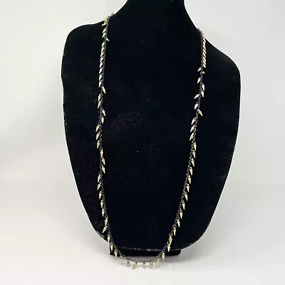 Marc Jacobs Faux Gold Black Dainty Spike Long Chain Layering Necklace • $15