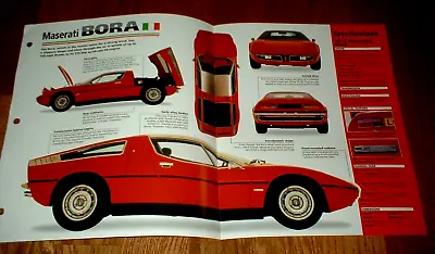 ★★1973 Maserati Bora Spec Sheet Brochure Photo Poster Print 71-80 73 75 77★★ • $8.99