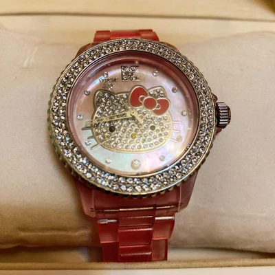 $464.29 • Buy Kitty Vabene Collaboration Watch Pink Rhinestone White Pearl Oyster