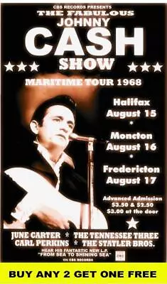 JOHNNY CASH 1968 Laminated Tour  Poster • $15.95