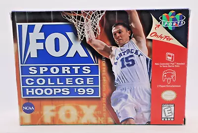 Fox Sports College Hoops '99 [Nintendo 64] *BOX MANUAL & CARTRIDGE* • $27.99