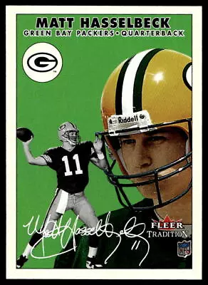 2000 Fleer Tradition 98 Matt Hasselbeck  Green Bay Packers  Football Card • $1.50