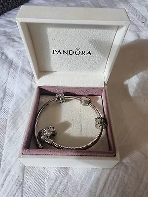 $60 • Buy Authentic Pandora Bracelet With Additional HEART Silver Charm