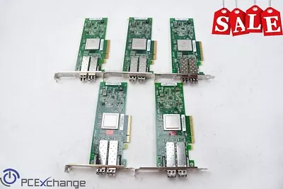 *LOT Of 5* QLogic QLE2562-HP 8gb Dual Port Pci-e Fibre Host Bus Adapter W/ SFP+ • $99.99