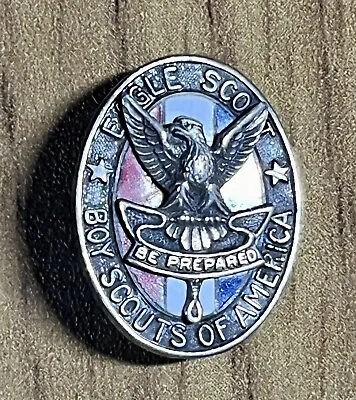 Vintage Early 1933-1956 Sterling BSA EAGLE SCOUT HAT PIN Type 3 Variation 1 • $87.95