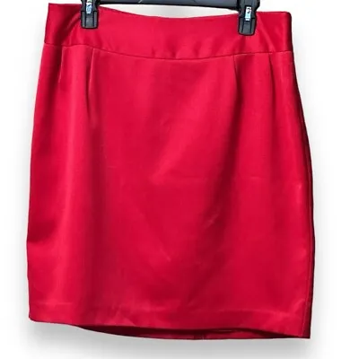 Merona Pencil Skirt Lined Vibrant Red Size 12 Career • $12