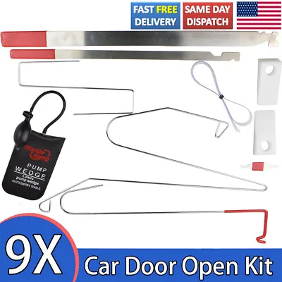 9x  Air Pump Unlock Opening Tool Kit Door Universal  Car Lost Lockout Kit • $28.99