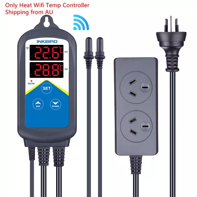 $59.49 • Buy Inkbird Wired ITC-306A Only Heat Remote WIFI Temp Controller Thermostat Tank APP