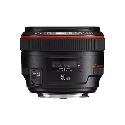 Canon EF 50MM F/1.2L USM Lens With Front And Rear Lens Cap Warranty • £839