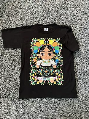 Vintage Theesh Frida Kahlo Rainbow Flowers Double Sided T Shirt Mens M 90s Y2K • $40