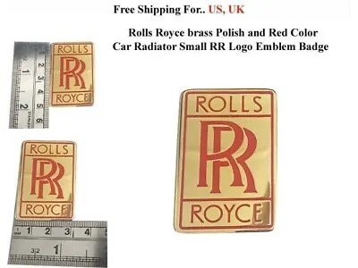 Fit For Vintage Rolls Royce Brass Polish RED Color Car Radiator Small RR Logo(*) • $18.38